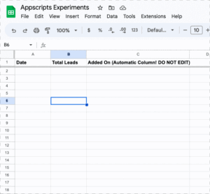 Automatically Add Date and Time Stamp to Google Sheets Rows Using Google Apps Script