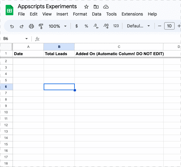 Automatically Add Date and Time Stamp to Google Sheets Using Google Apps Script